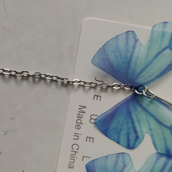 Crystal Butterfly Earrings - Picture 4 of 5